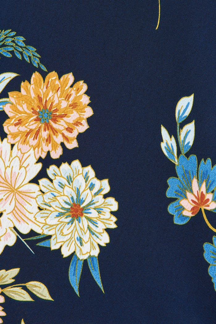 Teal with Yellow Floral