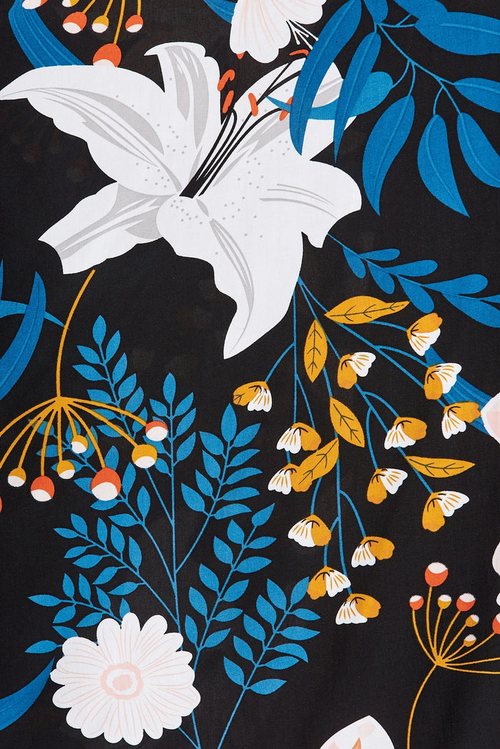 Black Hibiscus Floral