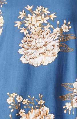 Blue With White Floral