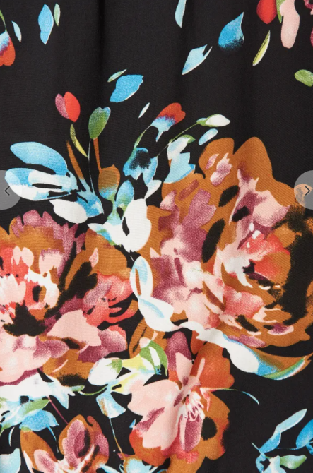 Black Multi Floral