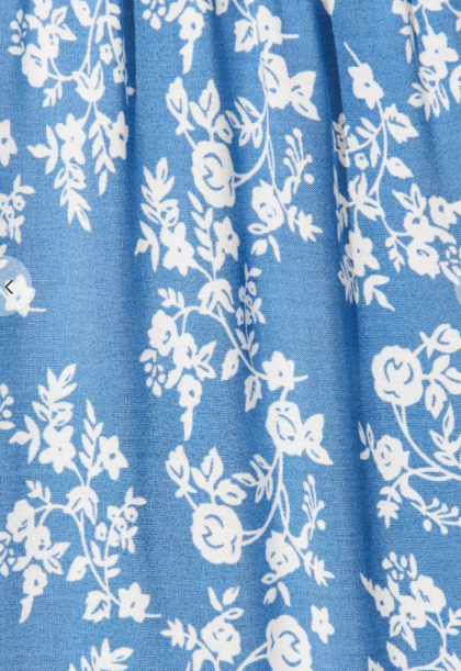 Blue With White Floral