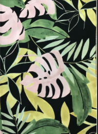 Black Tropical Leaf