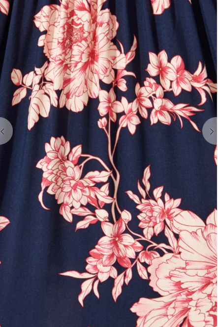 Navy With Pink Floral