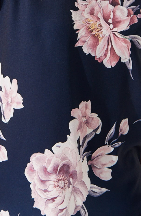 Navy with Blush Floral