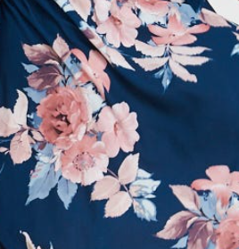 Teal with Pink Floral