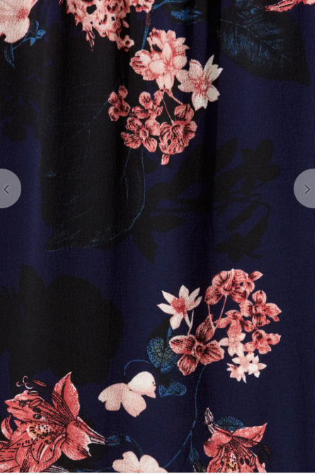 Navy With Pink And Blush Floral
