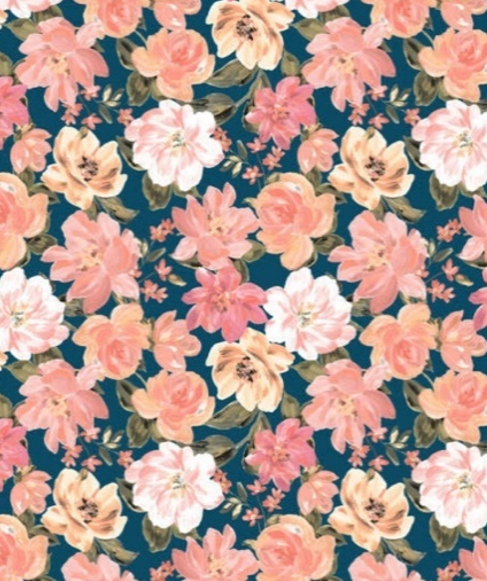 Teal Multi Floral