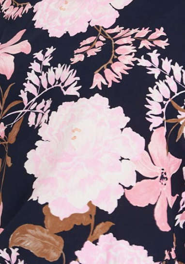 Navy With Pink And Lilac Floral