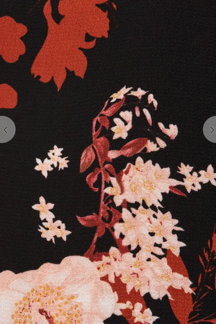 Black with Wine Floral (Black With Wine And Blush Floral)