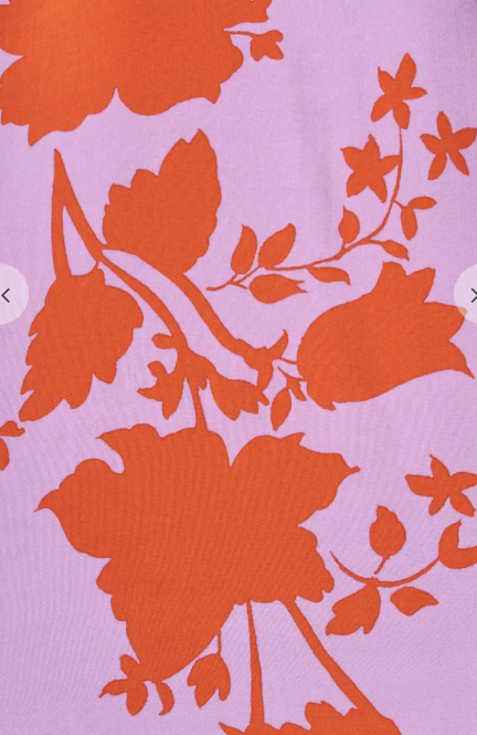 Purple With Rust Floral