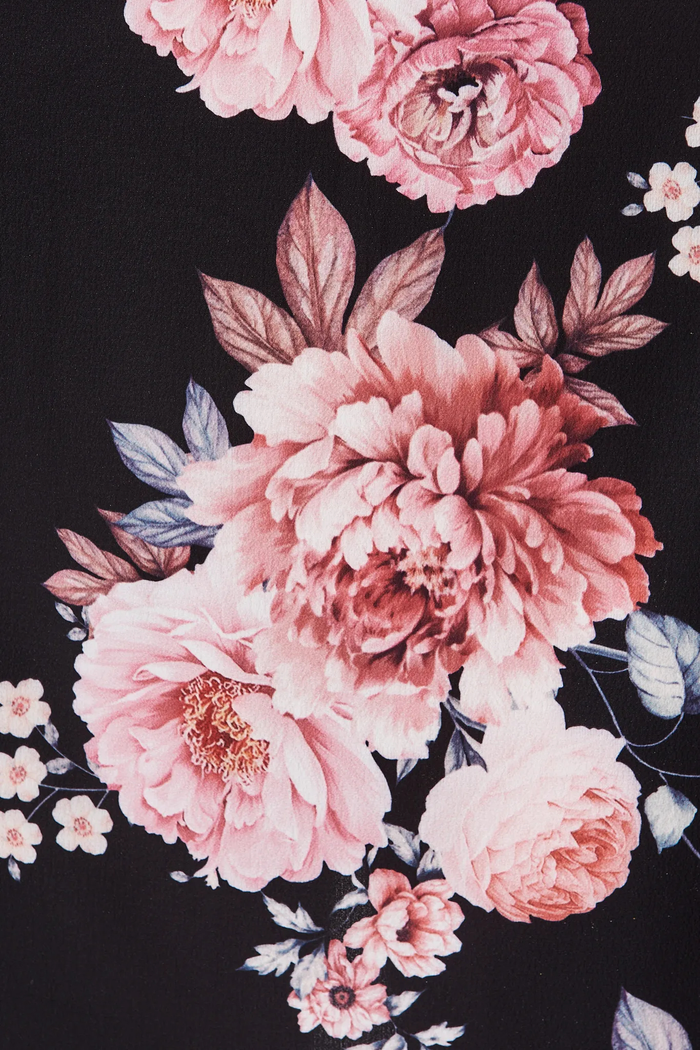 Black with Pink Floral