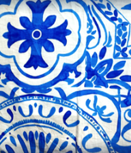 Blue Tile Print