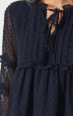Navy Swiss Dot Chiffon