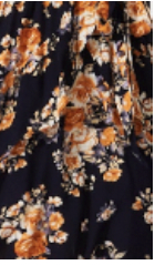 Navy with Orange Floral