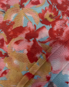 Blue with Red Floral