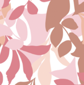 White with Pink Multi Leaf Print