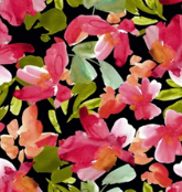 Black with Warm Florals