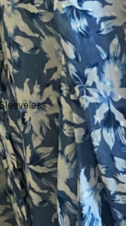 Blue with White Floral Chiffon