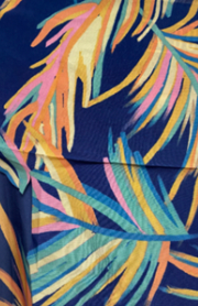 Navy with Multi Feather Print