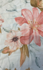 White with Peach and Olive Floral