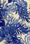 White with Cobalt Floral