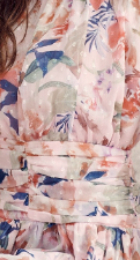 Blush With Pink And Navy Floral Chiffon