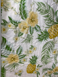 White with Yelow Pineapple Print