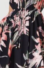 Black With Pink Tigerlily Floral