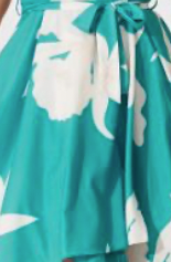 Turquoise With White Floral