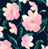 Navy with Blush Floral