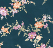 Teal with Multi Floral