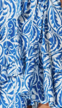 White With Blue Print