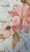 White with Peach Floral
