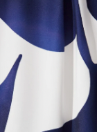 White With Navy Print