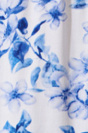 White With Blue Floral