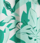 Cream with green floral