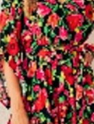 Black with Red Floral