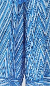 Blue with White Geometric