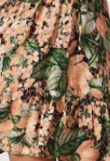 Green With Orange Tropical Floral
