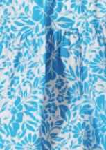 White With Blue Floral Cotton