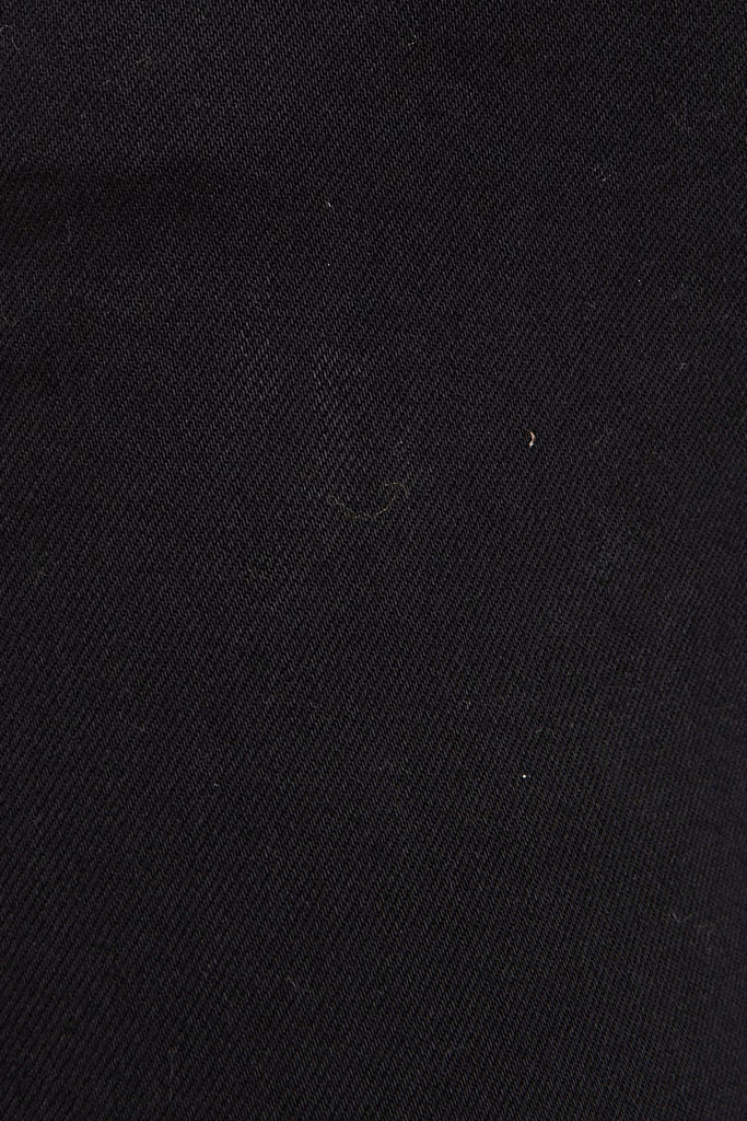 Brooklyn Mid Rise Jeans In Black Denim - St Frock (Dev)
