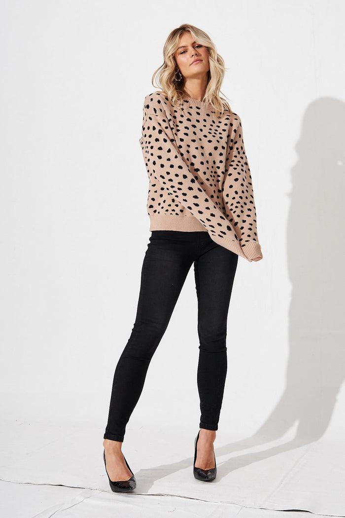 Avia Stretch Jeans In Black Denim - St Frock (Dev)