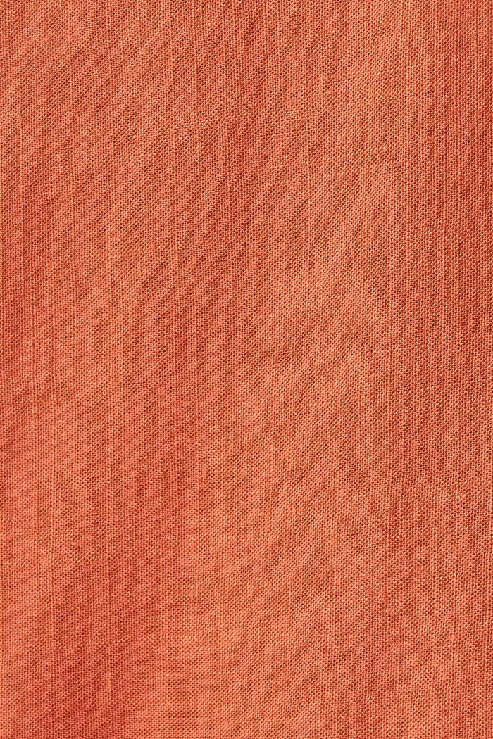 Alice Dress In Rust Linen Blend - St Frock (Dev)