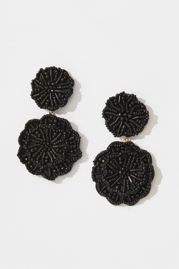 August + Delilah Remy Earrings In Black - St Frock (Dev)
