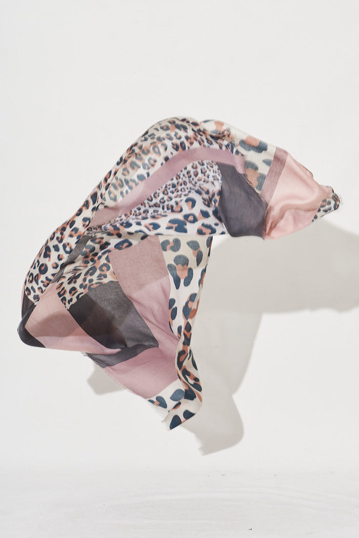 August + Delilah Margot Scarf In Purple Leopard - St Frock (Dev)