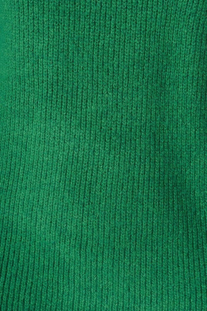 Pavenham Knit Dress In Green Wool Blend - fabric