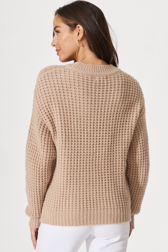Sardinia Knit In Camel Wool Blend - back