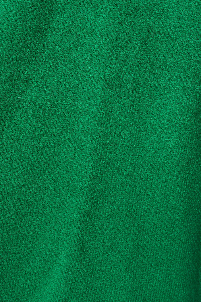 Malo Knit Tunic In Green Wool Blend - fabric