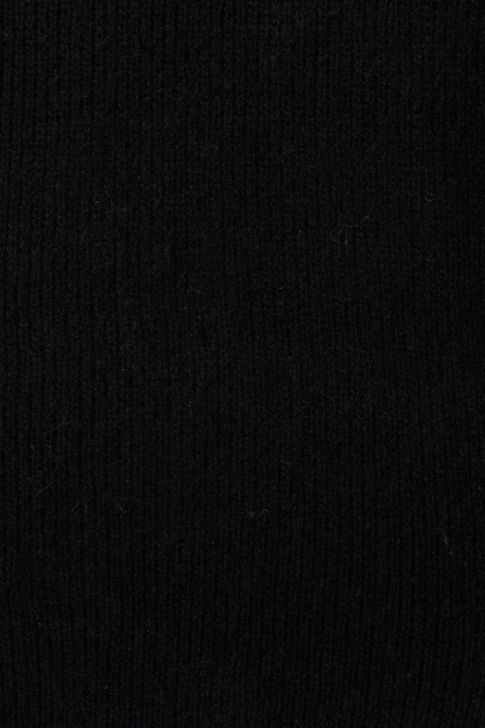 Pavenham Knit Dress In Black Wool Blend - fabric