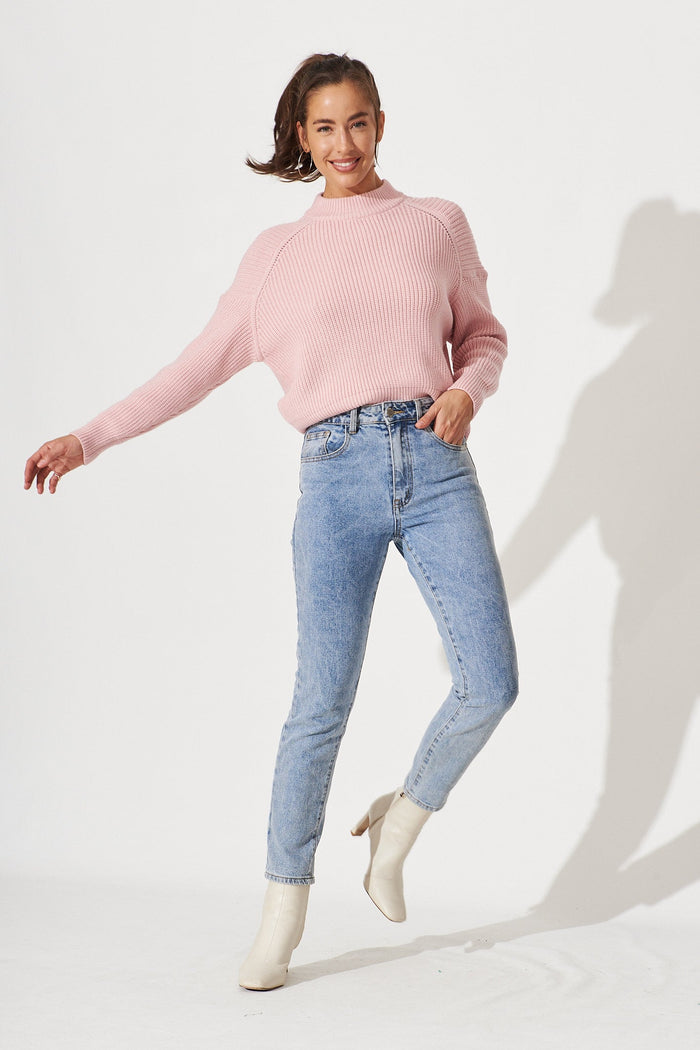 Mamizu Knit In Blush Wool Blend - full length